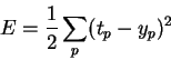 E = sum(data - predictions)^2